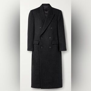 Nili Lotan Charcoal Double-Breasted Trench Coat